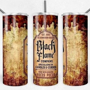 Black Flame Candle 20 oz stainless steel tumbler